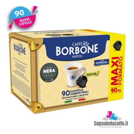 90 Capsule Compatibili Nescafè Dolcegusto Borbone Nero