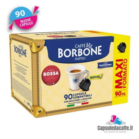 90 Capsule Compatibili Nescafè Dolcegusto Borbone Rosso