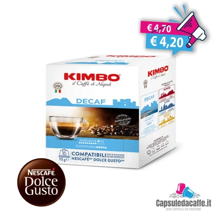 16 Capsule Compatibili Nescafè Dolcegusto Kimbo Decaf