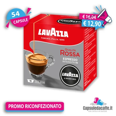 54 Capsule Lavazza A Modo Mio Qualità Rossa - PROMO RICONFEZIONATO